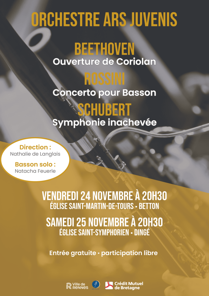 Affiche - Concerts à Betton et Dingé - Novembre 2023