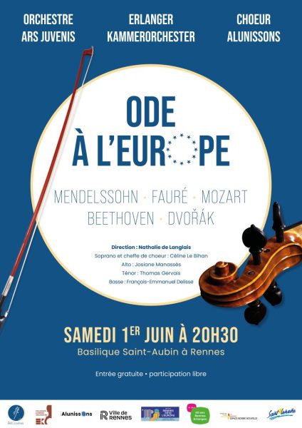 Affiche - Concert "Ode à l'Europe" à Rennes - Juin 2024